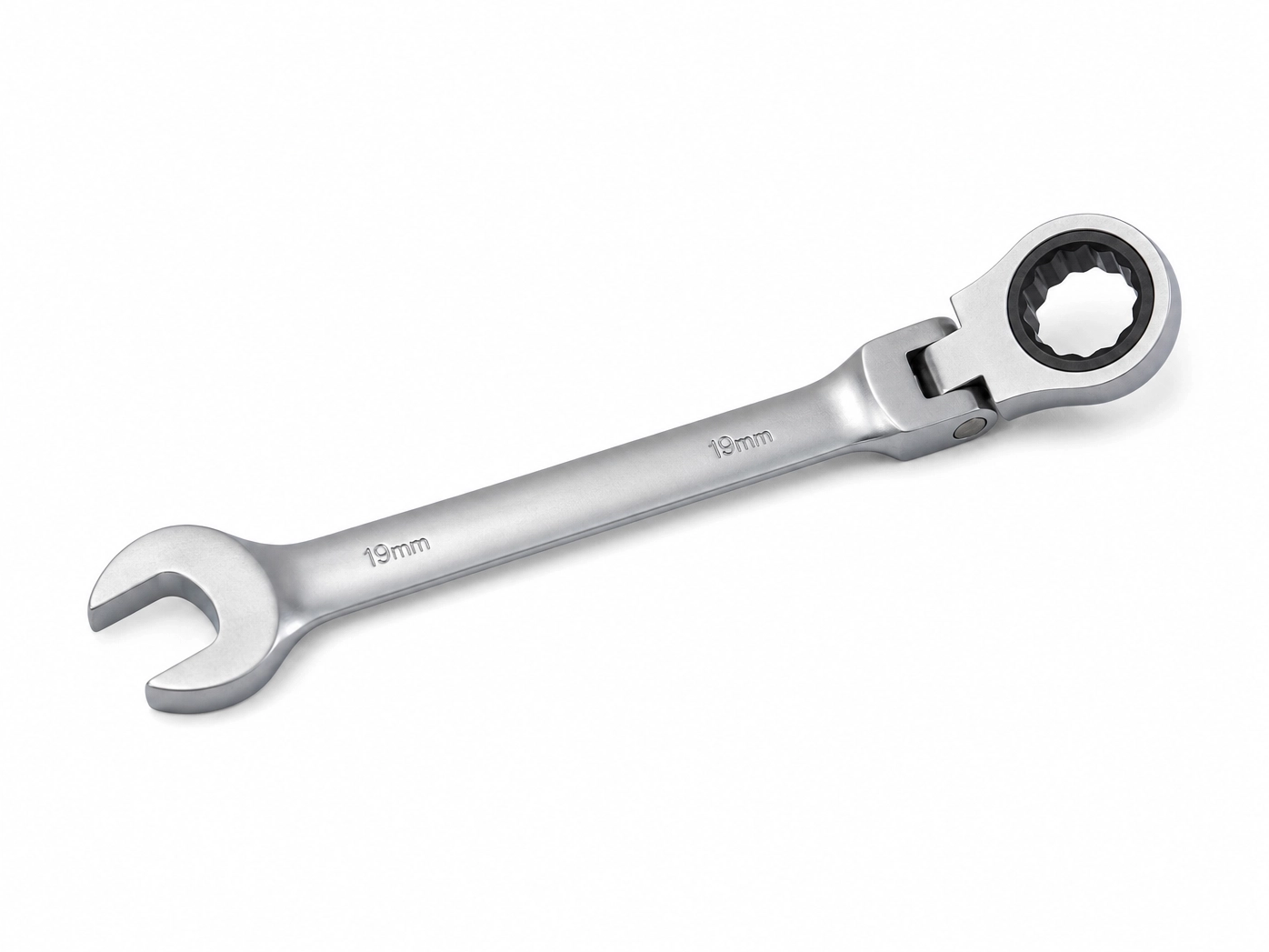 Flexible Head Matte Combination Ratchet Wrench