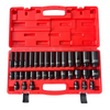 35Pcs 1/2" Drive Impact Socket Set with Plastic Case