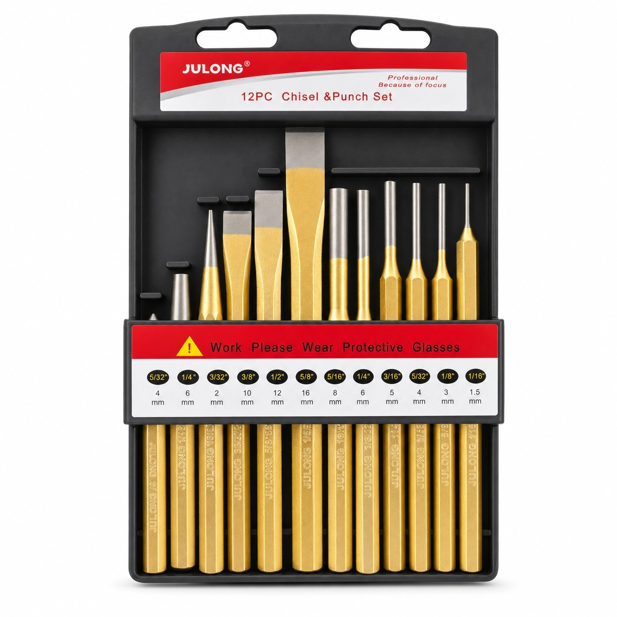12-piece punch chisel set