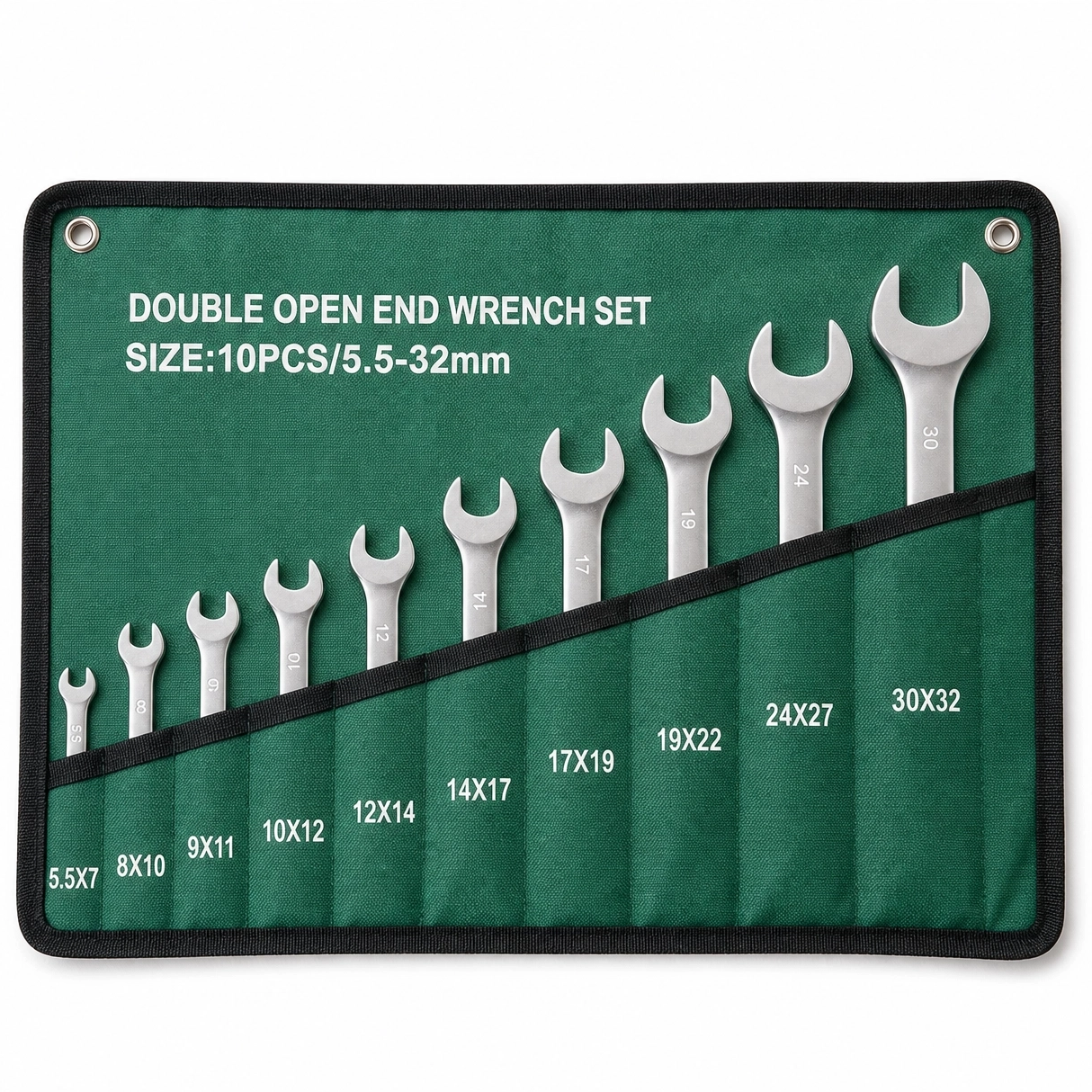10Pcs Double Open End Wrench Set
