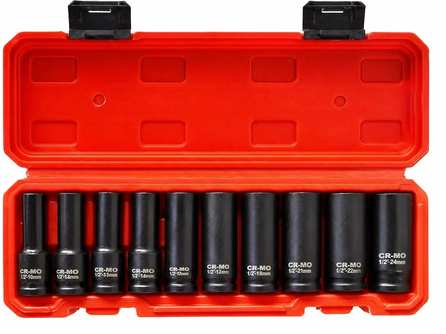 10Pcs 1/2" Deep Impact Socket Set