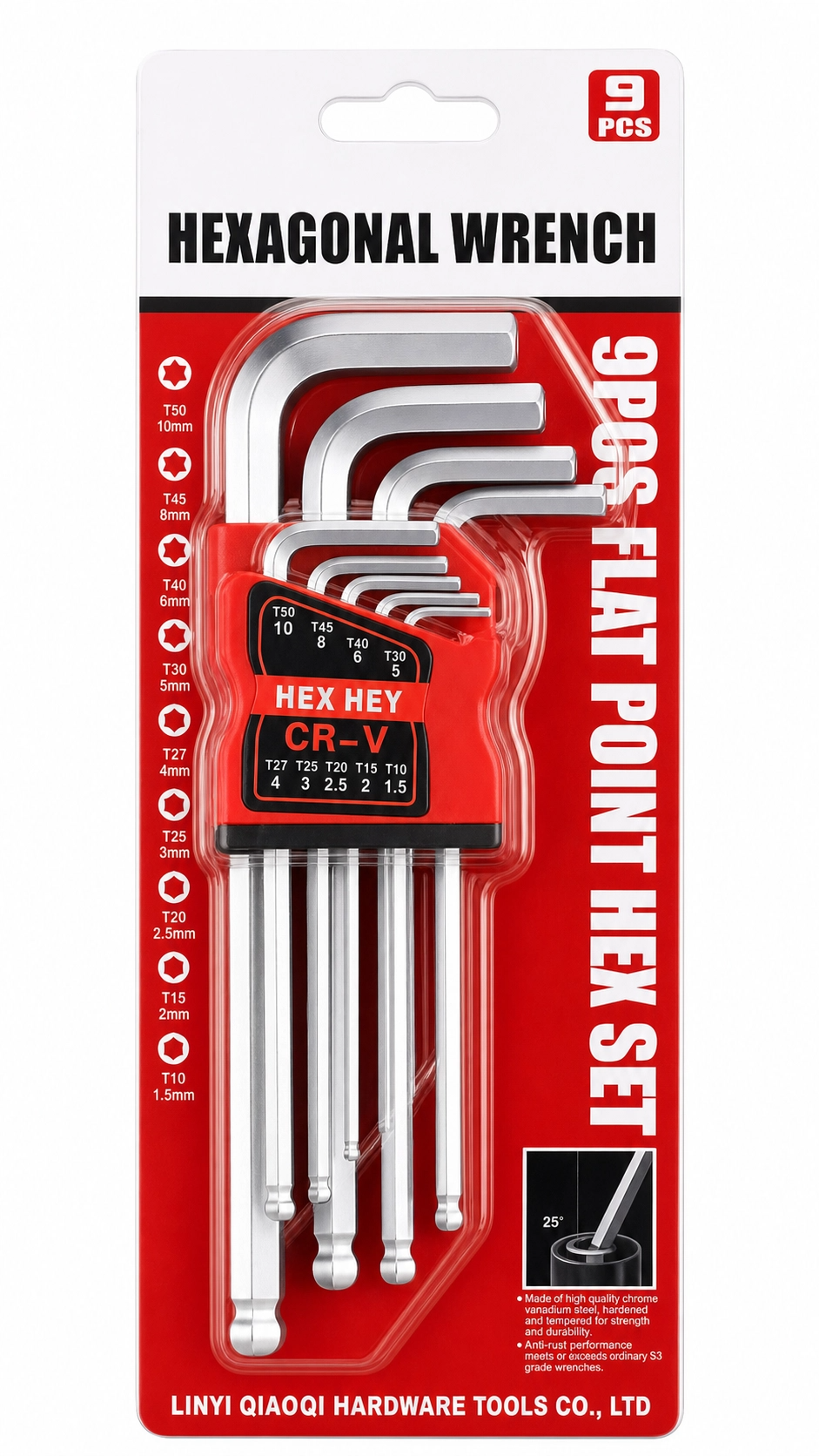 9pcs Ball Point Hex Key Set